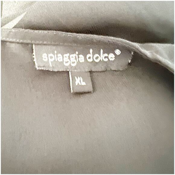 Spiaggia Dolce Studded Beaded Sheer Kimono Black Size XL Starburst Bronze Swim - Picture 7 of 8